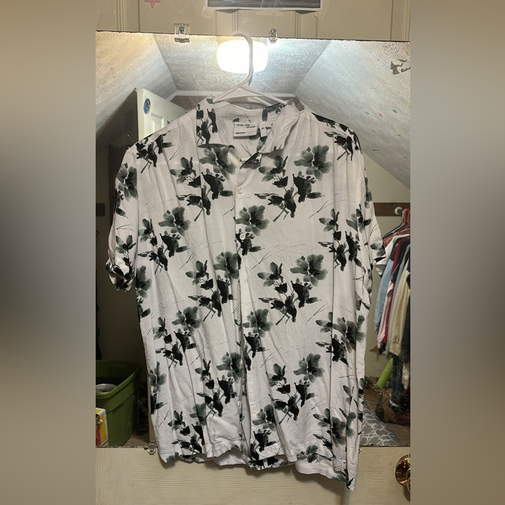 Floral design button up
